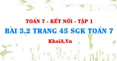 Bài 3.2 trang 45 SGK Toán 7 tập 1 Kết nối tri thức